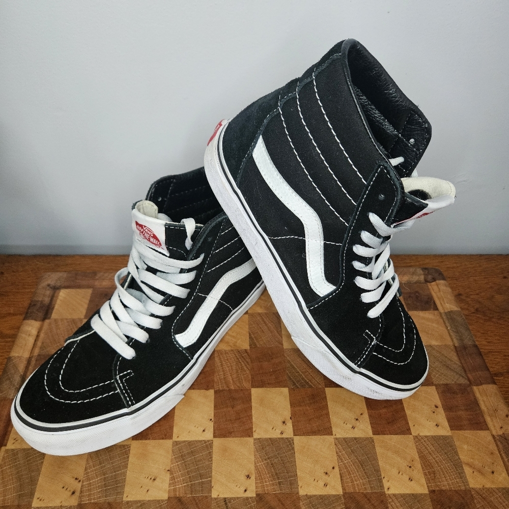 Vans Hightower Black and white suede Size 6.5 men's 8 women's - Picture 4 of 14